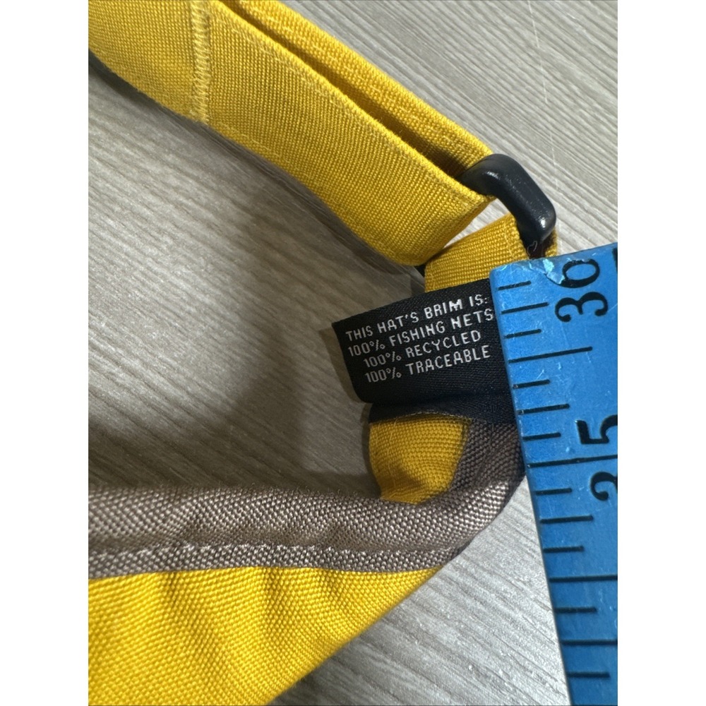 Patagonia Pacific Iron Works Rare Adjustable Visor Yellow Hat Cap - Picture 7 of 7